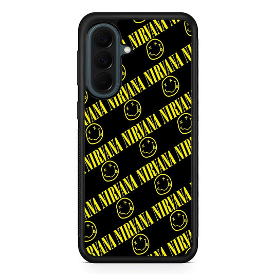 Nirvana Smiley Face Samsung Galaxy A37 Case | Samsung Galaxy A37 Rubber Phone Case