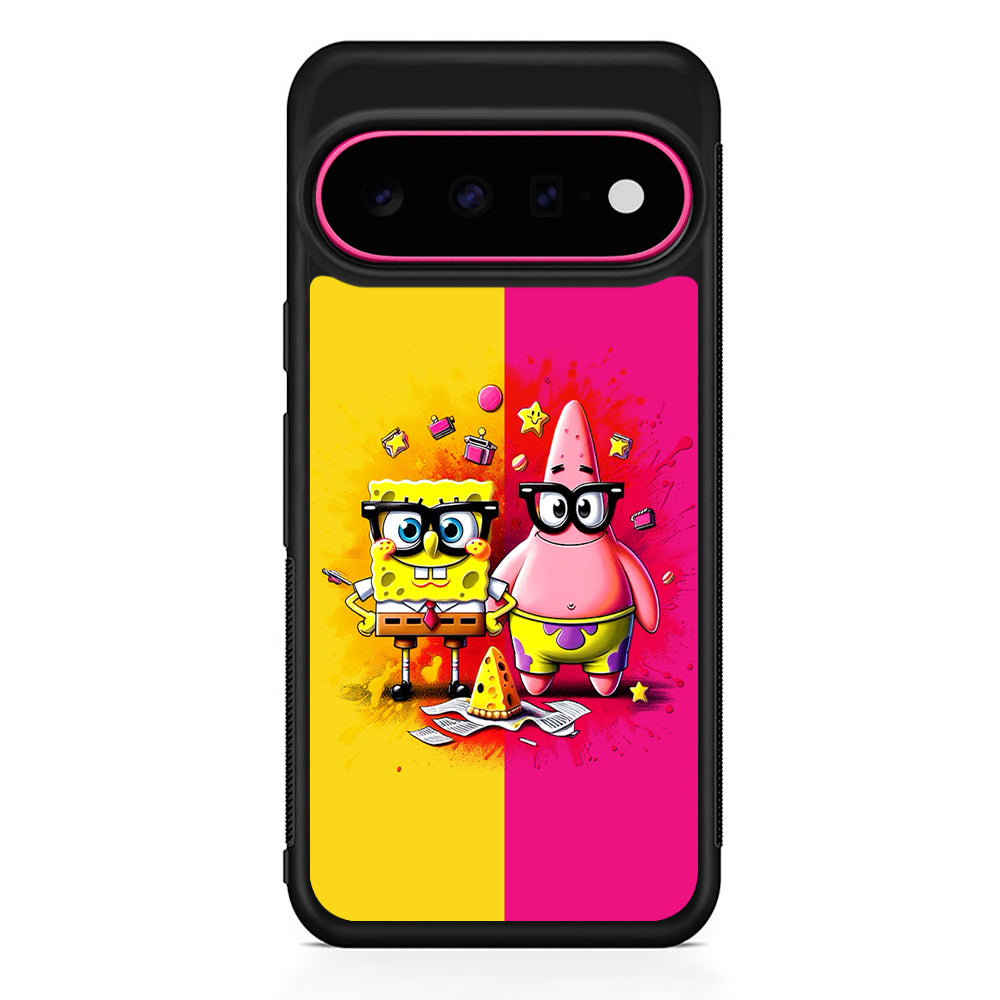 Spongebob and Patrick Yellow Pink Google Pixel 11 Case | Slim Shockproof Cover