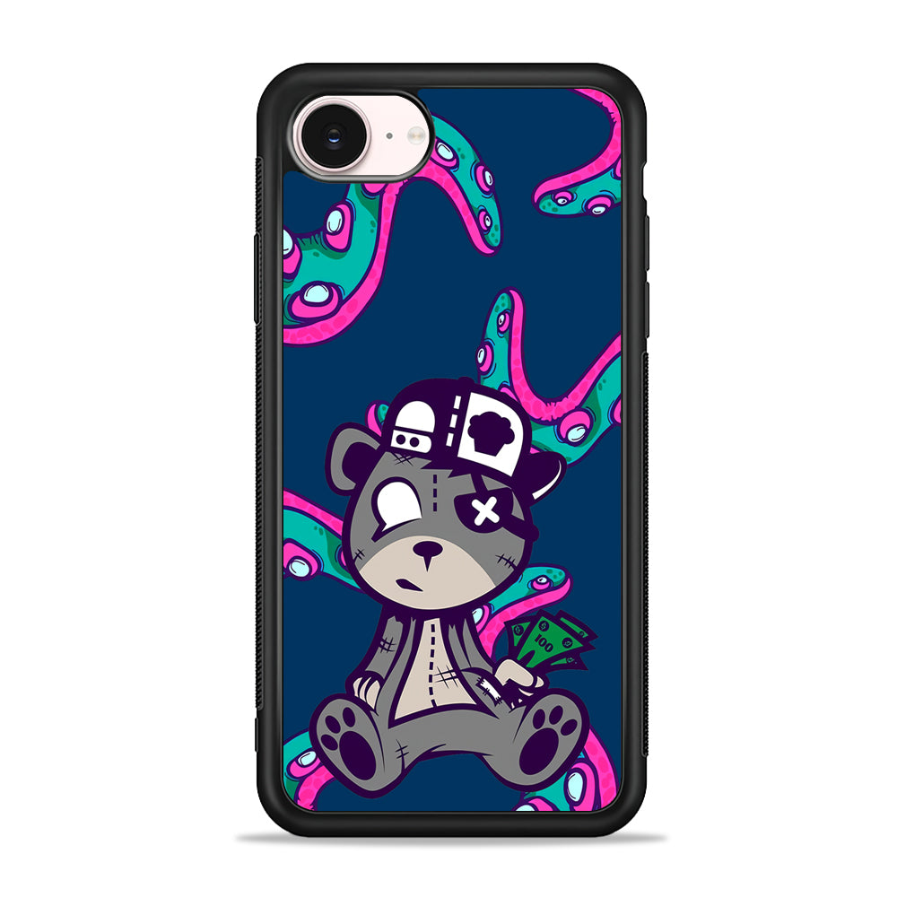 Gangsta Bear Need The Money iPhone 17e Case - Silicone Case