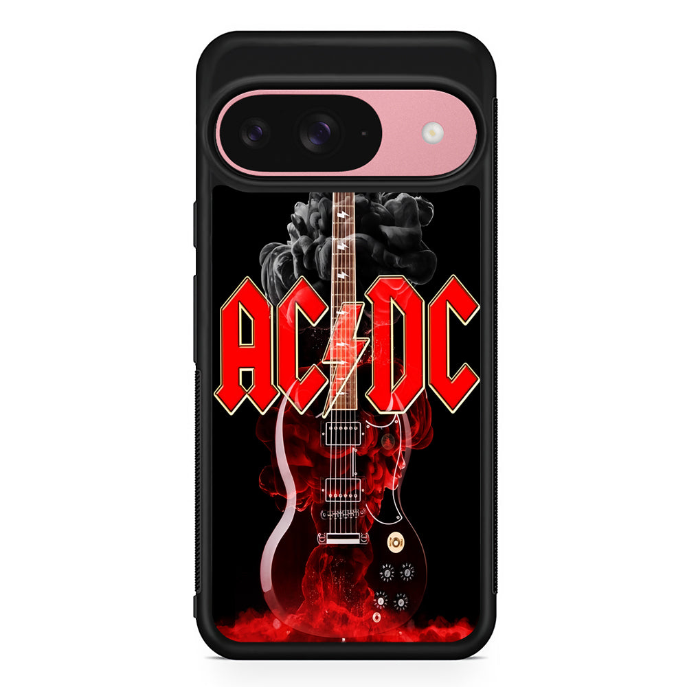 ACDC Rock Guitar Google Pixel 9 Case | Google Pixel 9 Protective Rubber Case