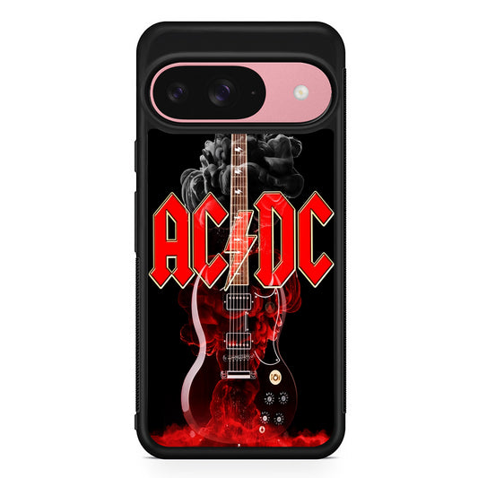 ACDC Rock Guitar Google Pixel 9 Case | Google Pixel 9 Protective Rubber Case