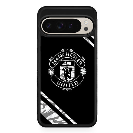 Manchester United Black Emblem Google Pixel 9 Pro Case | Slim Protective Cover