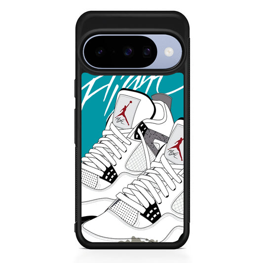 Air Jordan The White Shoes Google Pixel 10 Case | Google Pixel 10 Rubber Protective Case