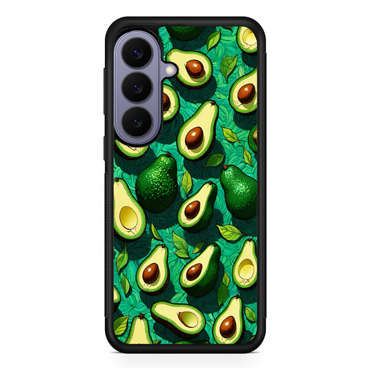 A Pattern of Avocado Cut in Half Samsung Galaxy S26 Case | Durable Rubber Case for Samsung Galaxy S26
