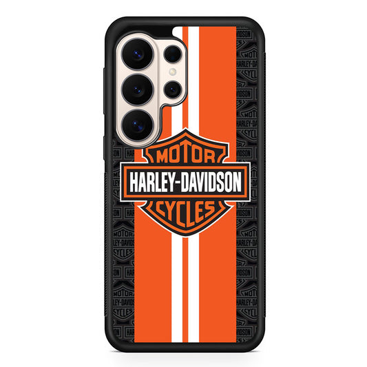 Harley Davidson Orange Stripe White Samsung Galaxy S26 Ultra Case | Slim Everyday Protection for Galaxy S26 Ultra