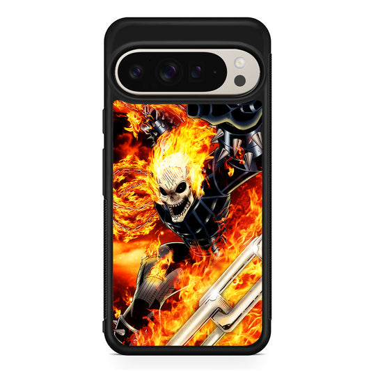 Ghost Rider on Fire Google Pixel 9 Pro Case | Slim Protective Cover