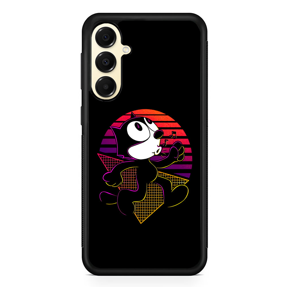 Felix The Cat Whistling Samsung Galaxy A16 Case | Slim Rubber Samsung Galaxy A16 Case
