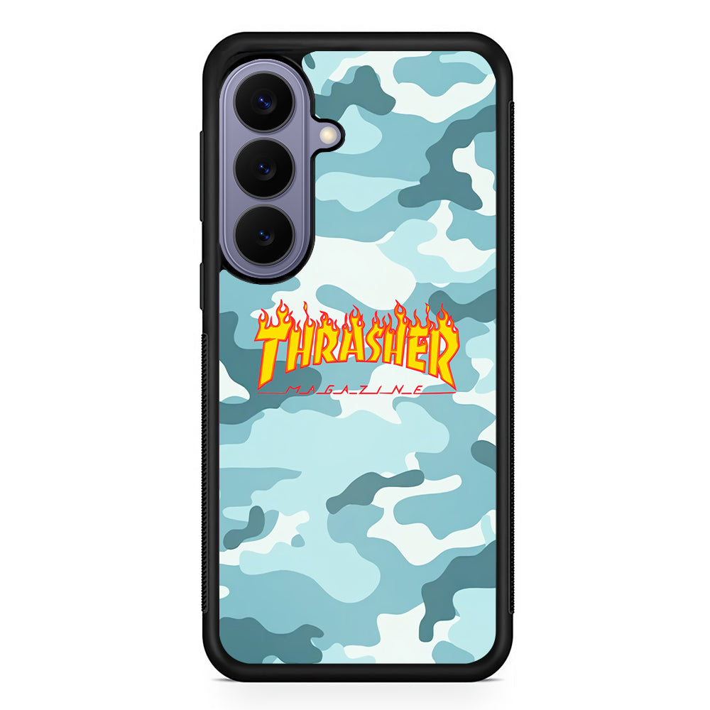 Thrasher Camo Light Blue Samsung Galaxy S26 Case | Lightweight Samsung Galaxy S26 Phone Case