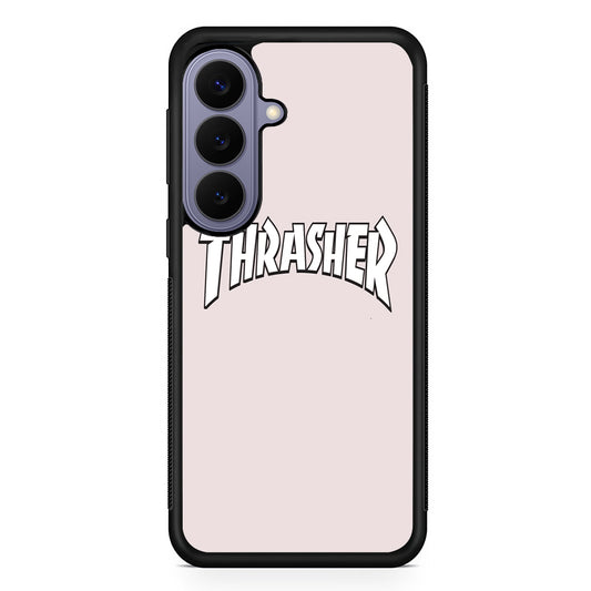 Thrasher Pearl White Logo Samsung Galaxy S26 Case | Lightweight Samsung Galaxy S26 Phone Case