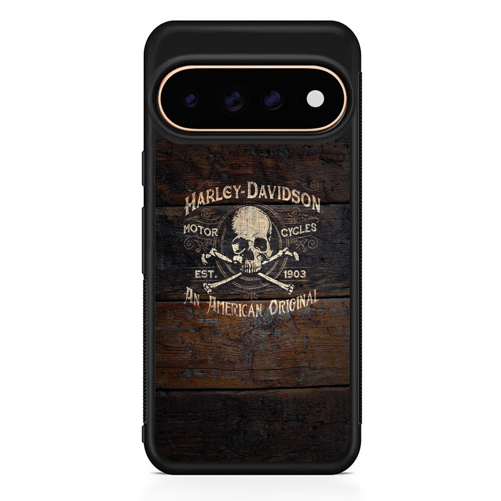 Harley Davidson Skull Logo In Wood Google Pixel 11 Pro Case - Stylish Protective Phone Case