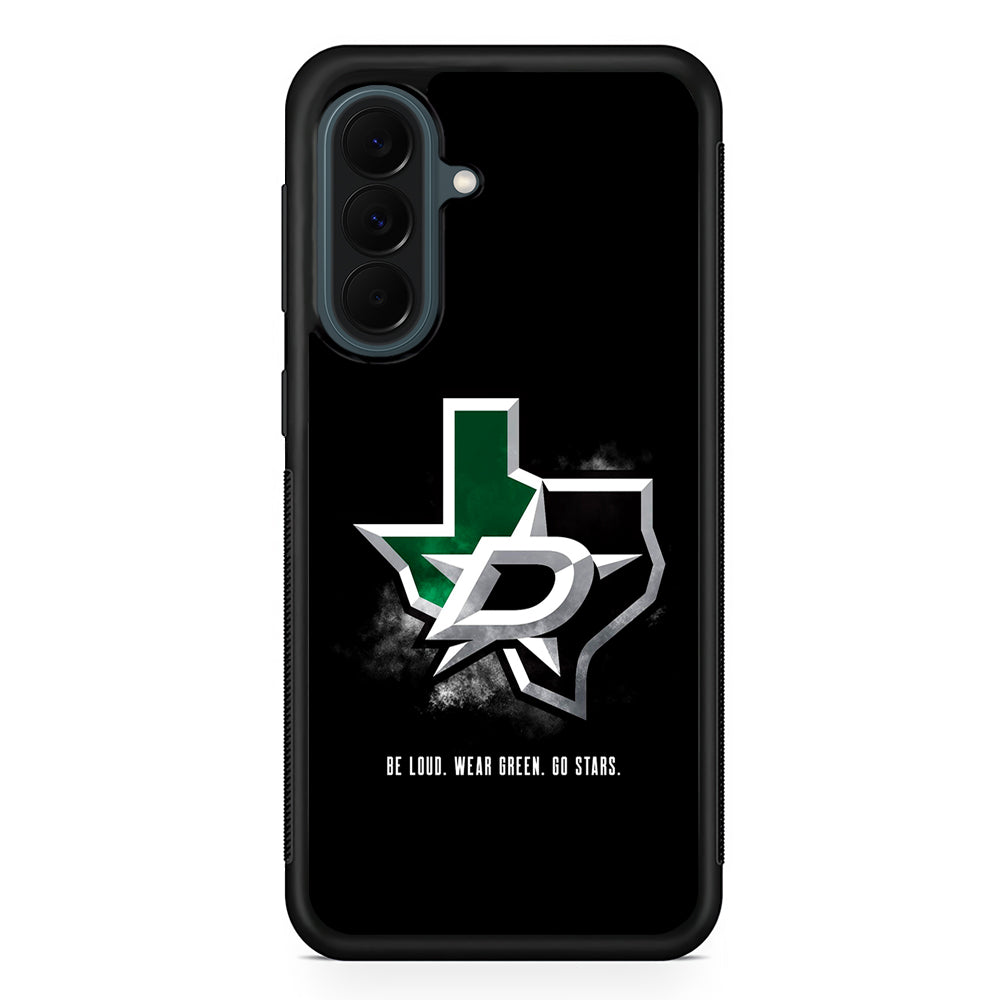 NHL Dallas Stars Be Loud Samsung Galaxy A37 Case | Samsung Galaxy A37 Rubber Phone Case
