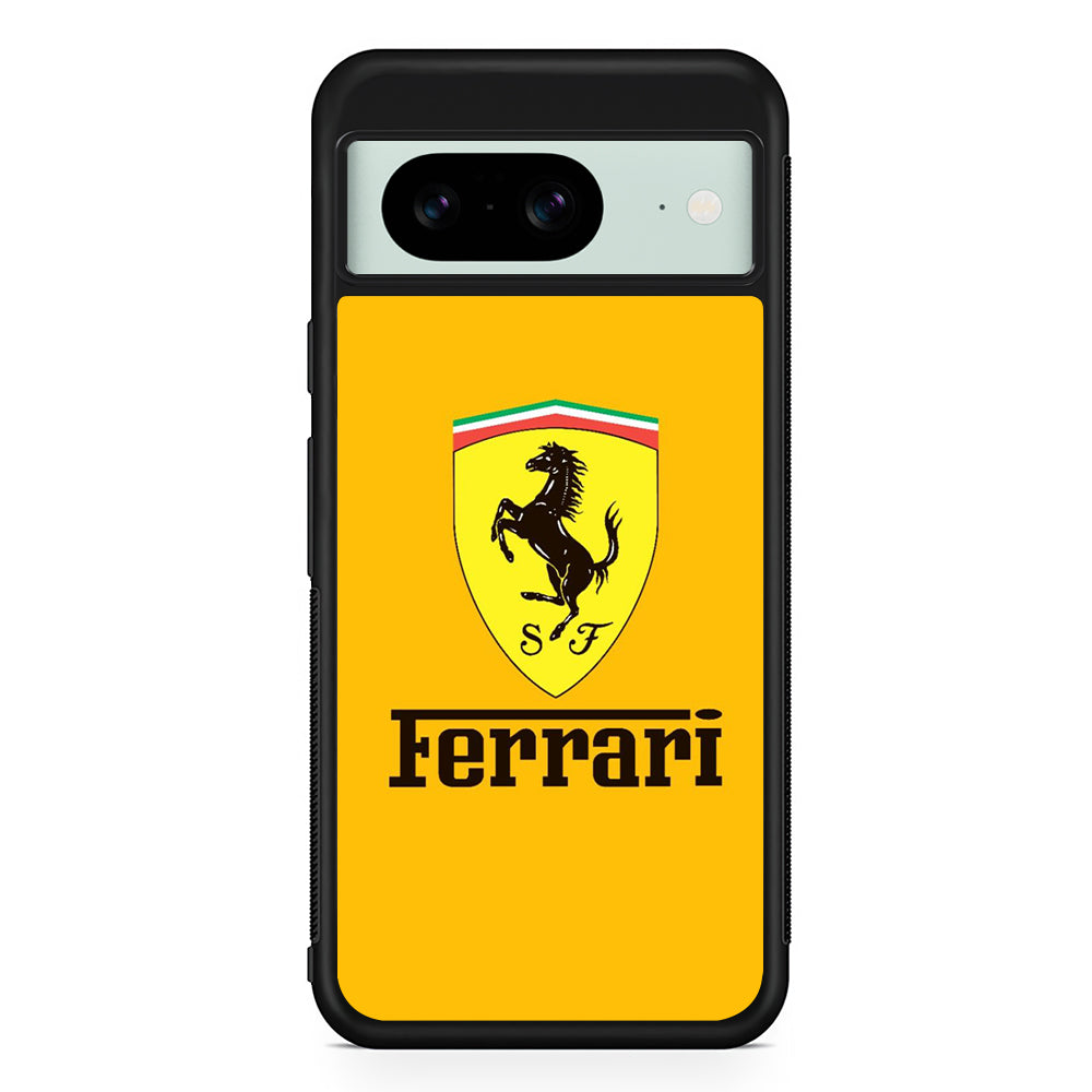 Ferrari Yellow Backdrop Google Pixel 8 Case | Durable Protective Cover for Google Pixel 8