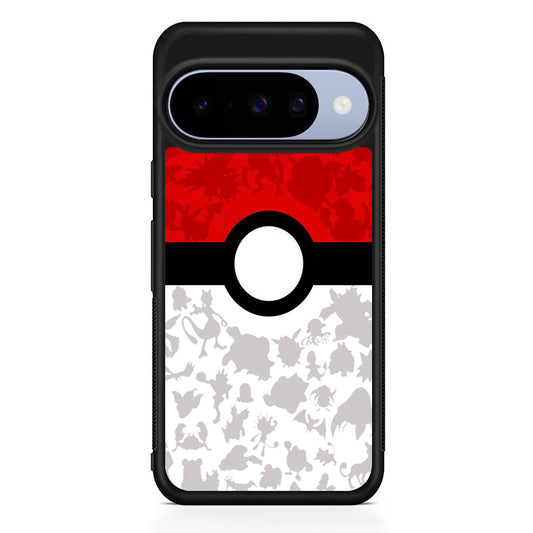 Pokemon Ball Silhouette Google Pixel 10 Case | Google Pixel 10 Rubber Protective Case