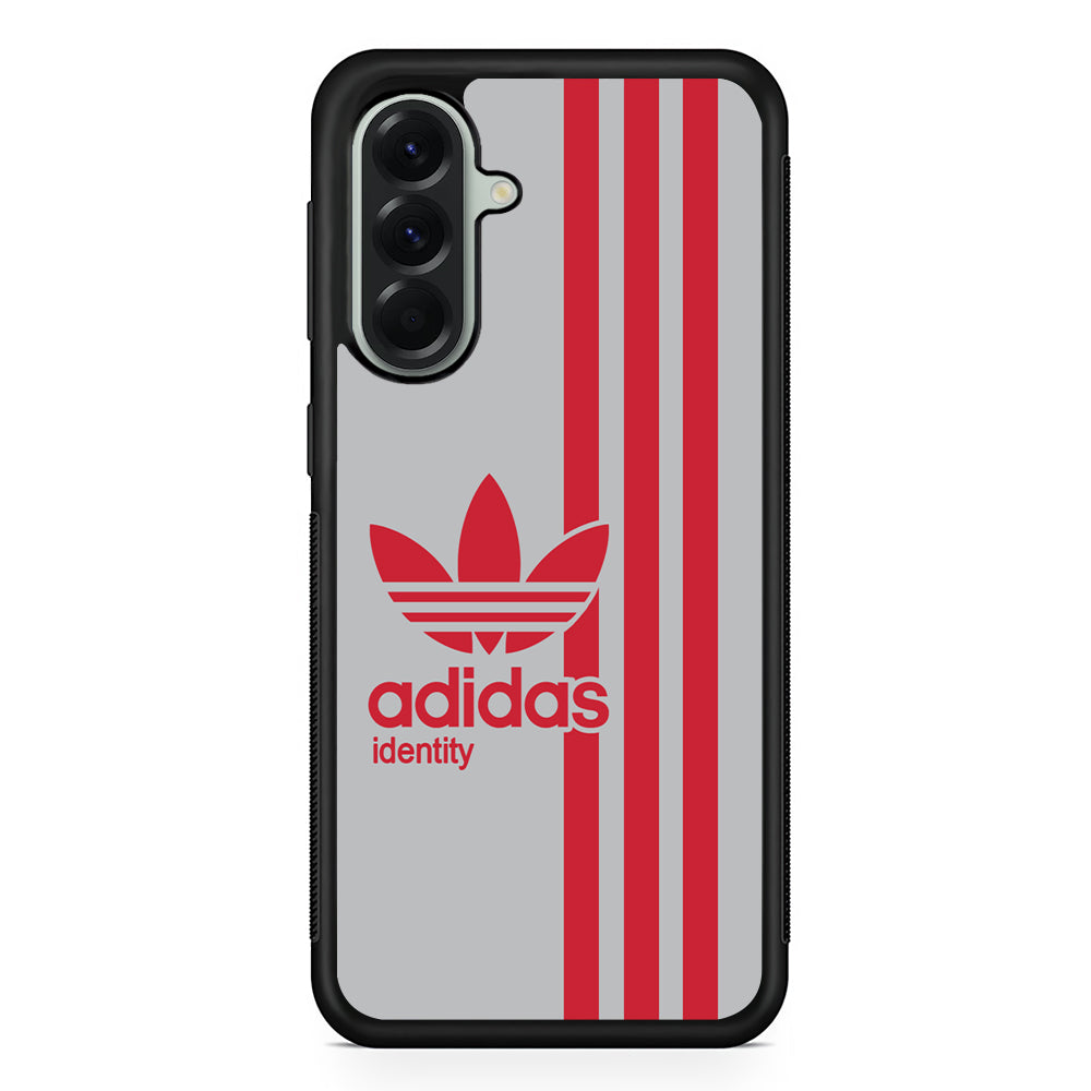Adidas Red Identity Samsung Galaxy A56 Case | Samsung Galaxy A56 Rubber Protective Case