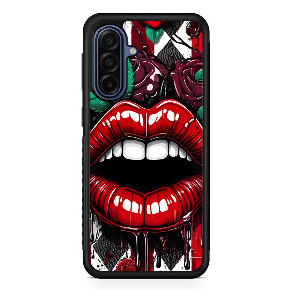 Sexy Big Lips Closeup Samsung Galaxy A17 Case | Slim Protective Phone Cover