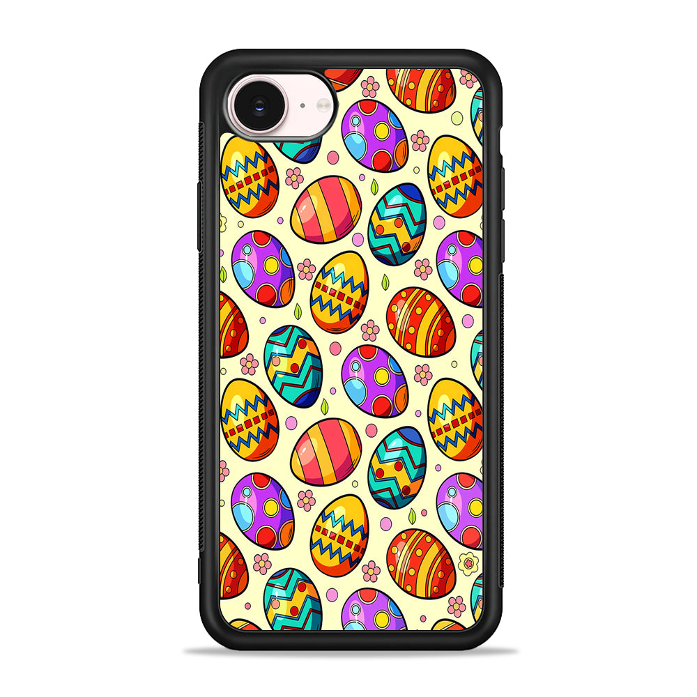 Easter Eggs Colorful Pattern iPhone 17e Case - Silicone Case