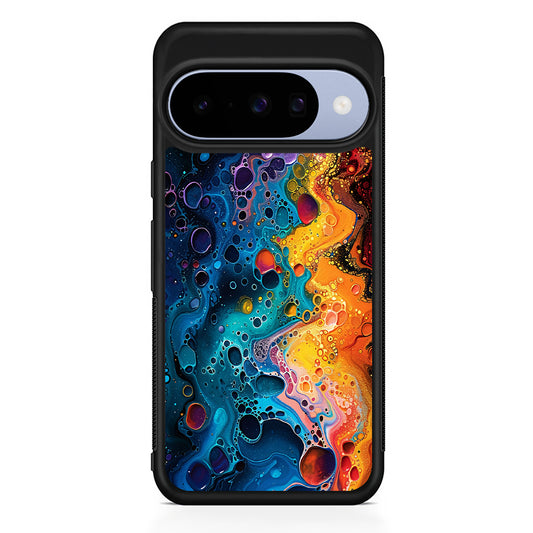 Colorful Painting with Lots of Bubbles Google Pixel 10 Case | Google Pixel 10 Rubber Protective Case