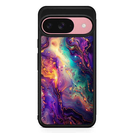 Sparkling Marble Abstract Google Pixel 9 Case | Google Pixel 9 Protective Rubber Case
