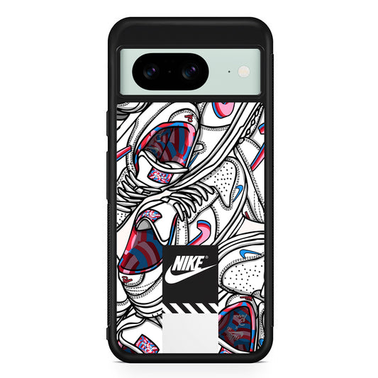 Nike Rainbow in White Cloud Google Pixel 8 Case | Slim Rubber Case for Google Pixel 8