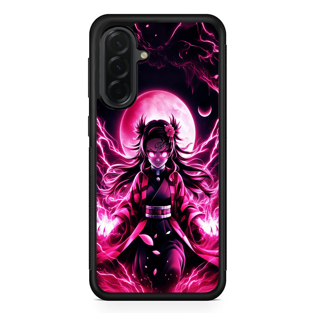 Demon Slayer Nezuko Battle Mode Samsung Galaxy A36 Case | Protective Rubber Cover