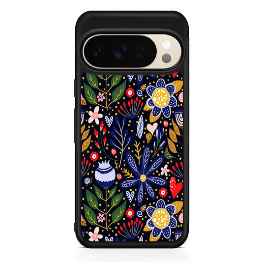 Flowers on a Dark Aesthetic Google Pixel 10 Pro XL Case | Slim Google Pixel 10 Pro XL Protective Case