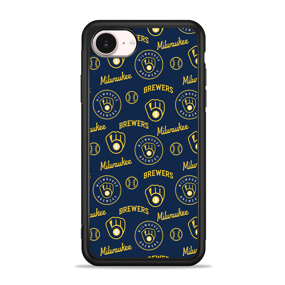 MLB Milwaukee Brewers Pattern iPhone 17e Case - Silicone Case