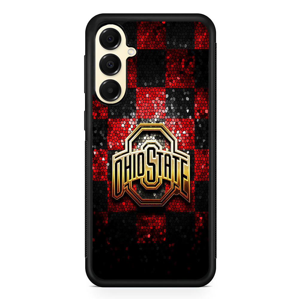 Ohio State Red Black Glitter Samsung Galaxy A16 Case | Slim Rubber Samsung Galaxy A16 Case