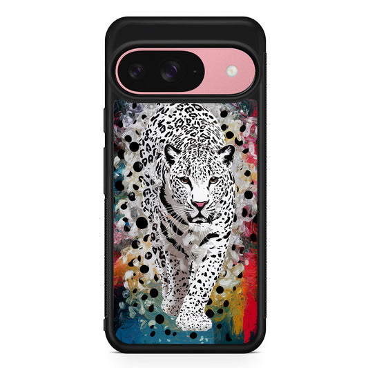 A White Leopard Painting Google Pixel 9 Case | Google Pixel 9 Protective Rubber Case