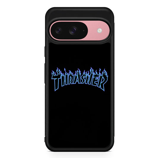 Thrasher Blue Flame Google Pixel 9 Case | Durable Google Pixel 9 Cover