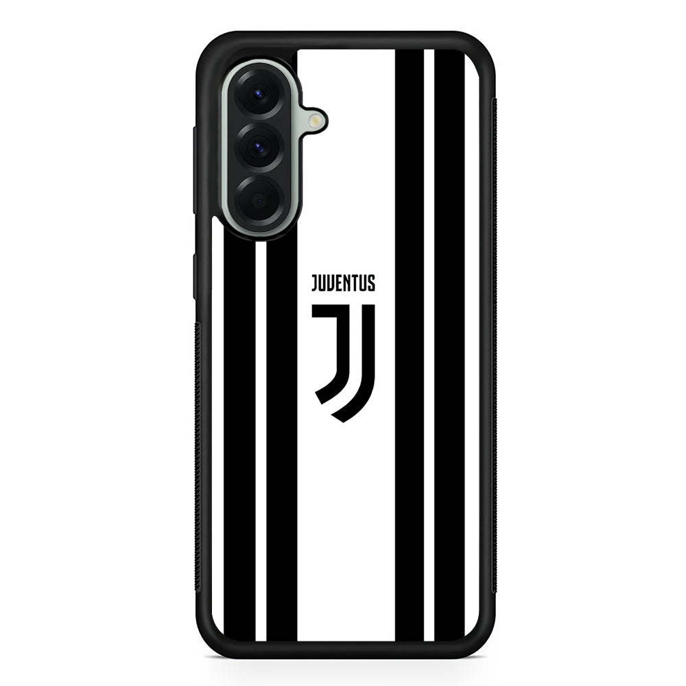 Juventus Black Stripe Samsung Galaxy A56 Case | Samsung Galaxy A56 Protective Rubber Case