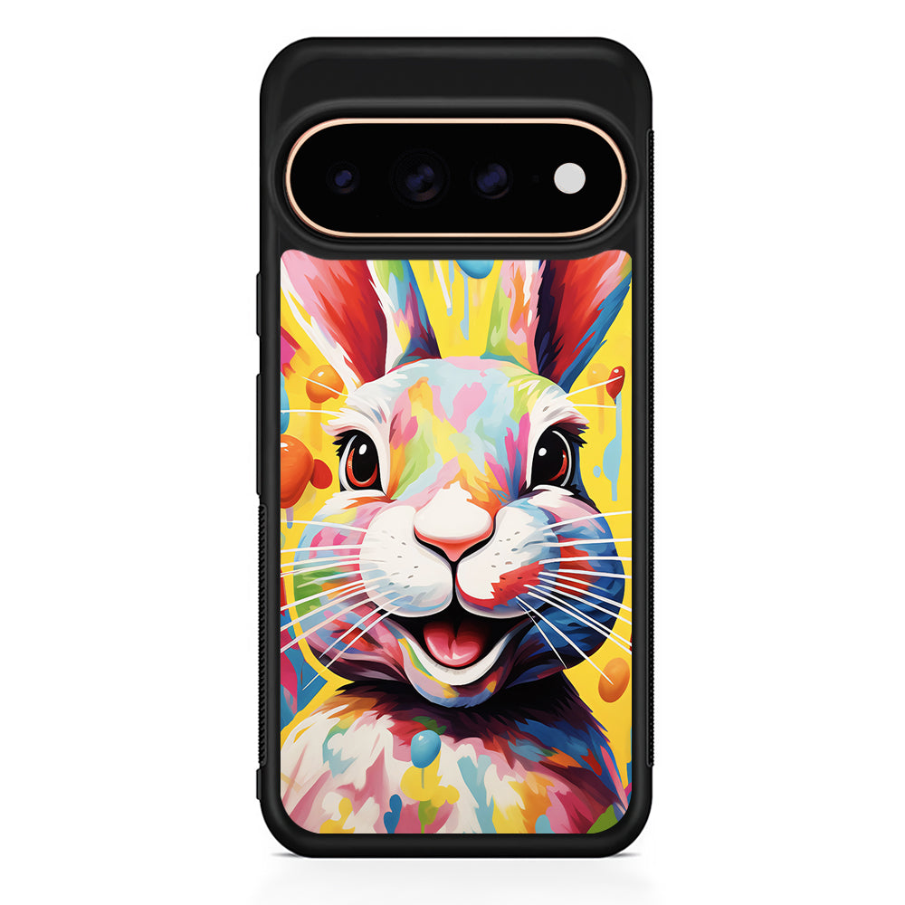 Happy Rabbit Painting Google Pixel 11 Pro Case - Stylish Protective Phone Case
