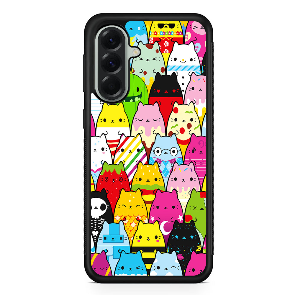 Various Cats Cartoon Samsung Galaxy A56 Case | Samsung Galaxy A56 Protective Rubber Case