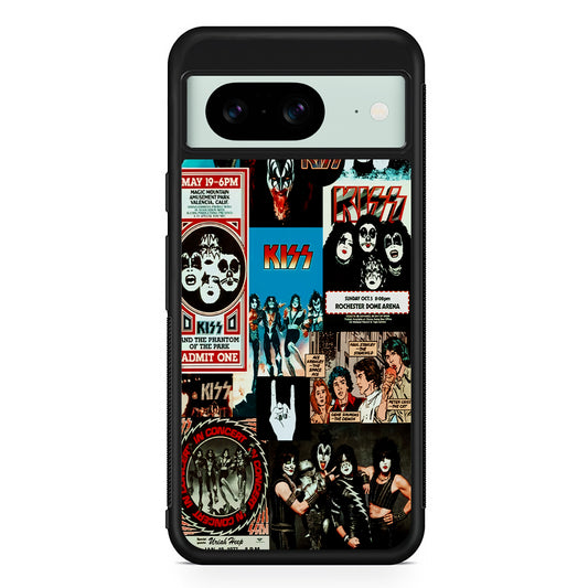 Kiss Band Collage Poster Google Pixel 8 Case | Durable Protective Cover for Google Pixel 8