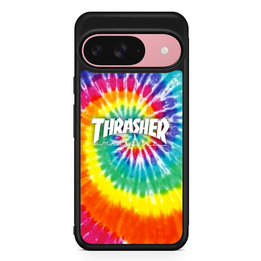 Thrasher Spiral Rainbow Google Pixel 9 Case | Durable Google Pixel 9 Cover