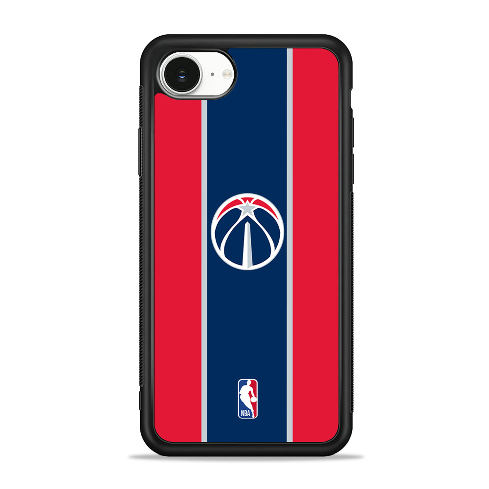 NBA Washington Wizards Stripe iPhone 16e Case | Protective Phone Cover