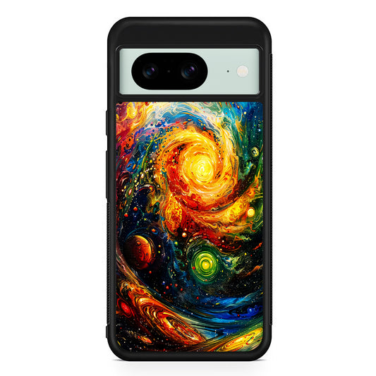 Cosmic Space World of Planets Google Pixel 8 Case | Durable Protective Cover for Google Pixel 8