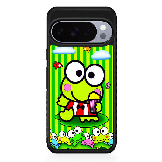 Keroppi Stripe Green Google Pixel 10 Pro Case | Slim Google Pixel 10 Pro Rubber Case