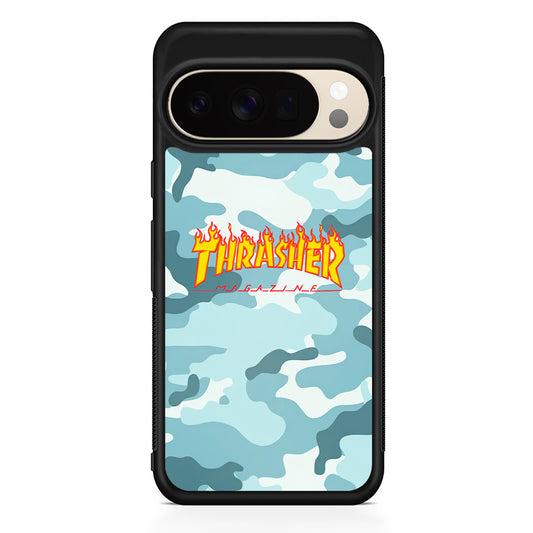 Thrasher Camo Light Blue Google Pixel 10 Pro XL Case | Durable Google Pixel 10 Pro XL Cover