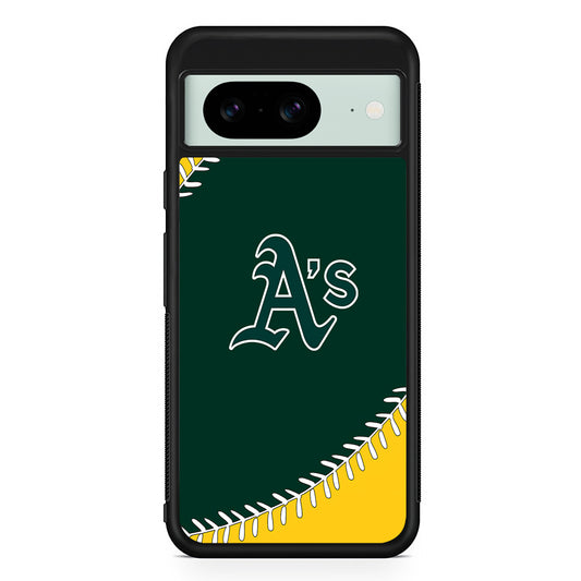 MLB Oakland Athletics Team Google Pixel 8 Case | Durable Protective Cover for Google Pixel 8