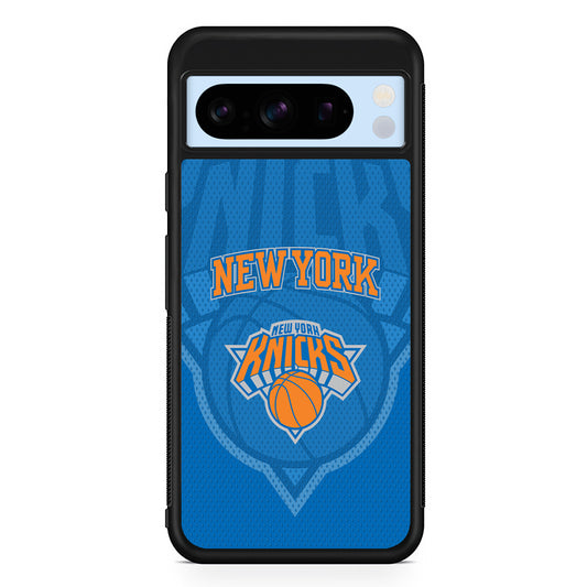 NBA New York Knicks Blue Patern Google Pixel 8 Pro Case | Slim Rubber Case for Google Pixel 8 Pro