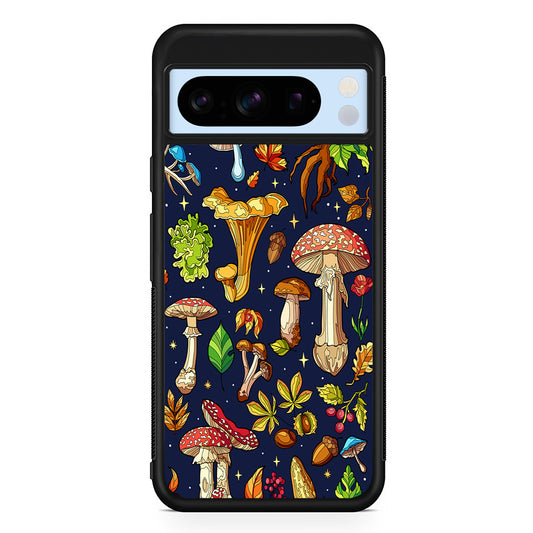 Various Mushrooms Autumn Google Pixel 8 Pro Case | Slim Rubber Case for Google Pixel 8 Pro