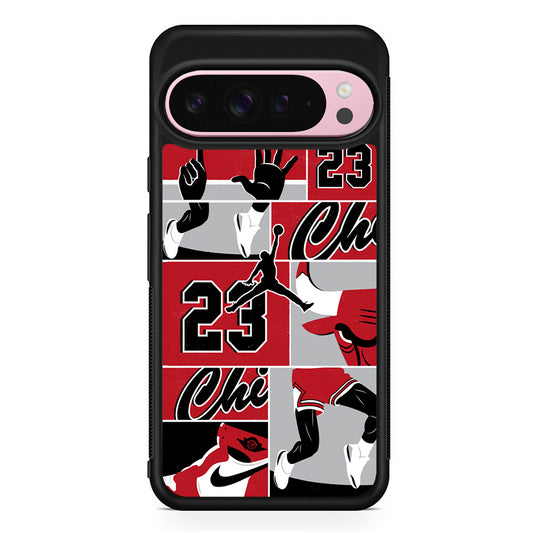 Air Jordan Team Collage Backdrop Google Pixel 9 Pro XL Case | Protective Cover