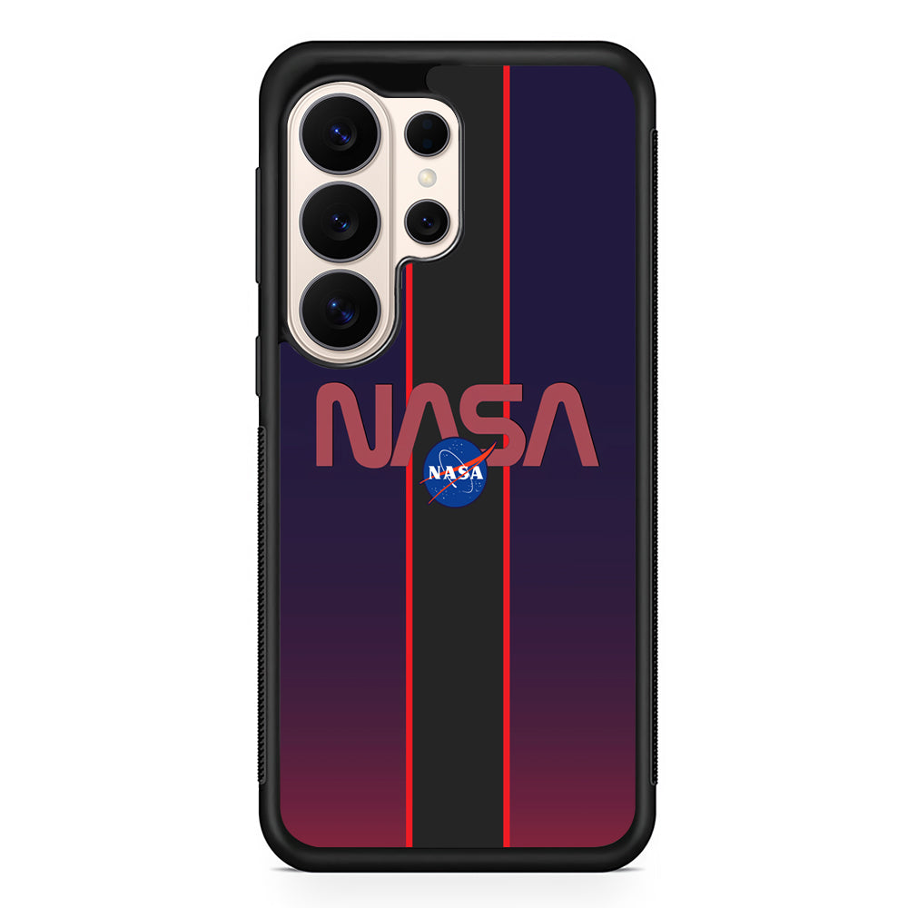 Nasa Stripe Line Red Samsung Galaxy S26 Ultra Case | Durable Samsung Galaxy S26 Ultra Phone Case