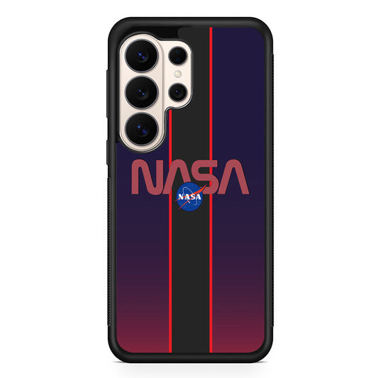 Nasa Stripe Line Red Samsung Galaxy S26 Ultra Case | Durable Samsung Galaxy S26 Ultra Phone Case