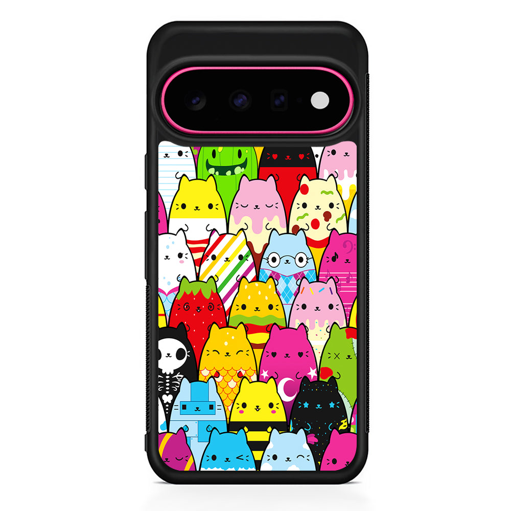 Various Cats Cartoon Google Pixel 11 Case | Slim Shockproof Cover