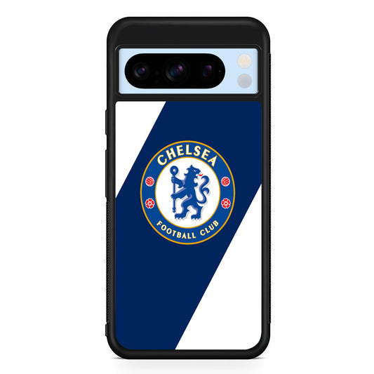 Chelsea FC Stripe Sling Logo Google Pixel 8 Pro Case | Slim Rubber Case for Google Pixel 8 Pro