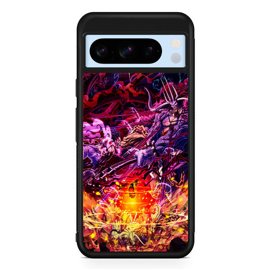 One Piece Luffy VS Kaido Google Pixel 8 Pro Case | Slim Rubber Case for Google Pixel 8 Pro