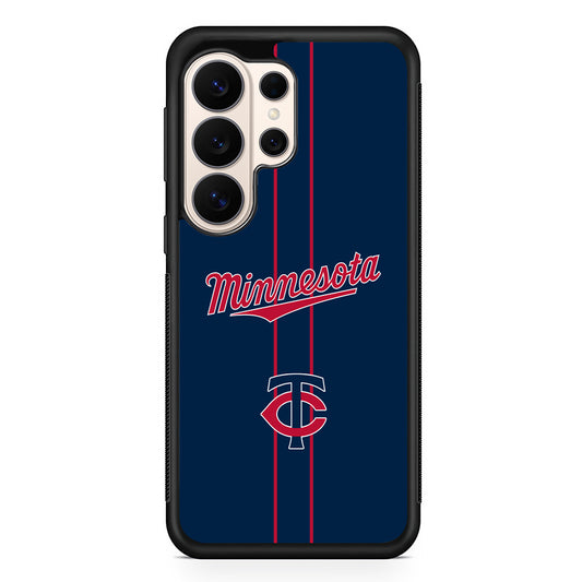MLB Minnesota Twins Red Line Samsung Galaxy S26 Ultra Case | Slim Protective Case for Samsung Galaxy S26 Ultra