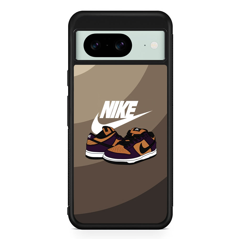 Nike Purple in Brown Layer Google Pixel 8 Case | Slim Rubber Case for Google Pixel 8
