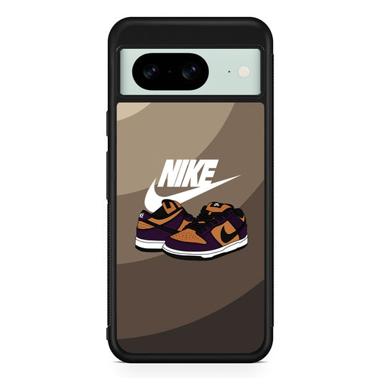 Nike Purple in Brown Layer Google Pixel 8 Case | Slim Rubber Case for Google Pixel 8
